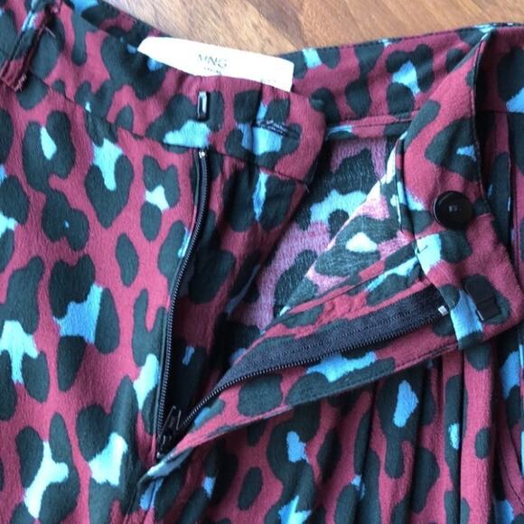 MNG Casual Leopard Print High Waist Trouser Size 4 - Picture 5 of 7